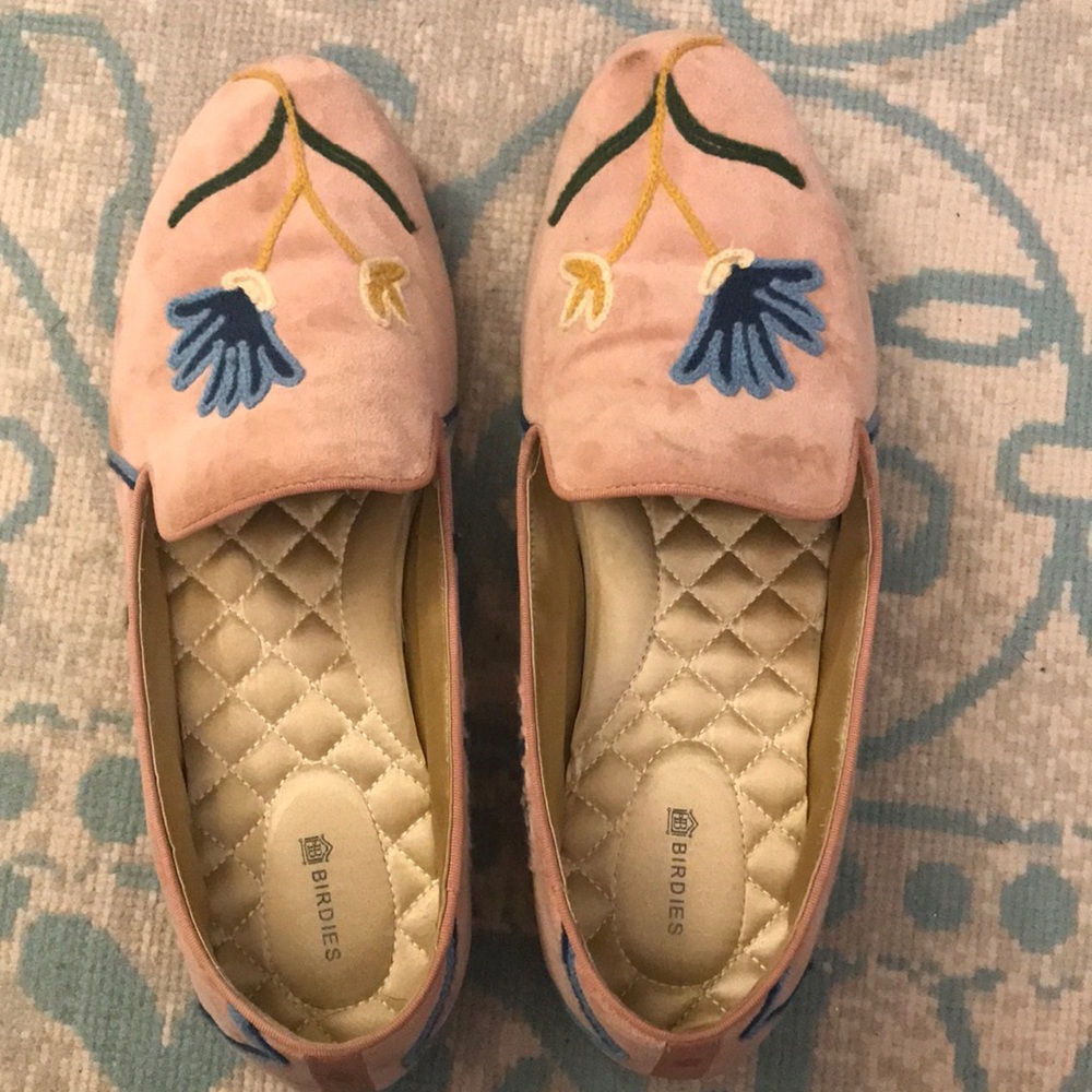 Birdies velvet loafers